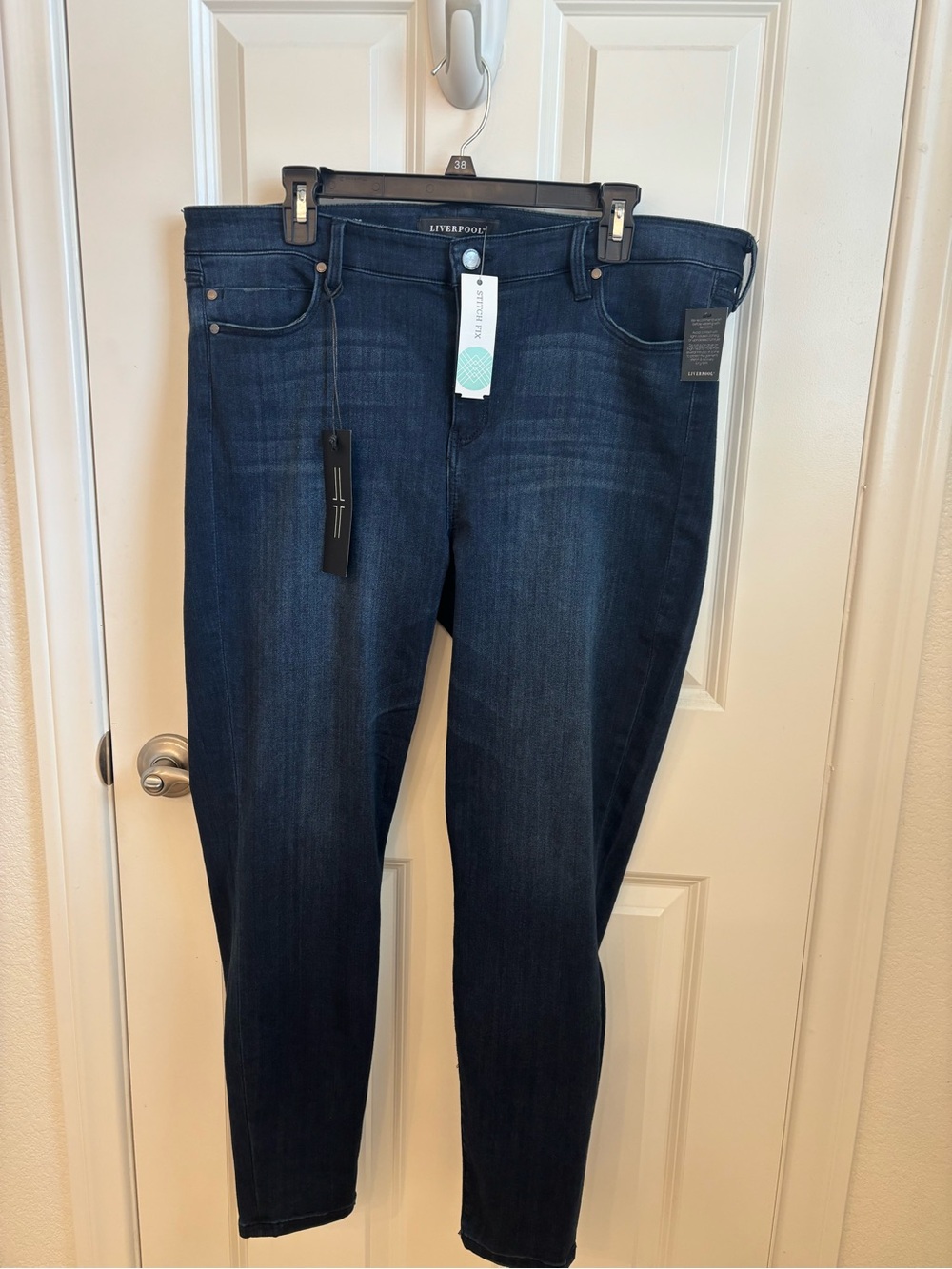 Liverpool Navy Skinny Jeans with Subtle Fade